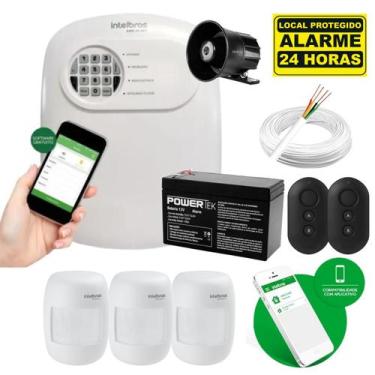 Imagem de Kit Alarme Intelbras Anm 24 Com App 3 Sensor Com Fio