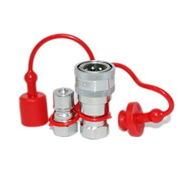 Imagem de TL76 1/10.2 cm NPT ISO 7241-A Conjunto de acoplador hidráulico de desconexão rápida, válvula de poppet equipamentos pesados Pioneer