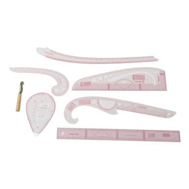 Imagem de AYNEFY 7pcs Réguas de Curva Francesa Conjunto de Padrões de Costura Duráveis ​​para Fazer Alfaiate para Alunos