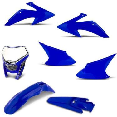 Imagem de Kit peças plástico crf 230 2008/14 + farol - PRO TORK, AZUL, Único