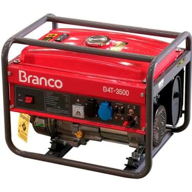 Imagem de Gerador de Energia à Gasolina Branco Motores 7,0CV B4T 3500 Partida Ma