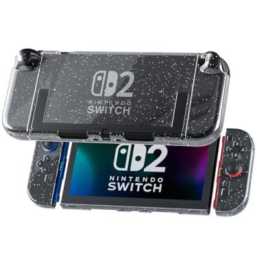 Imagem de RHOTALL Glitter Case for Nintendo Switch 2 2025, Protective Dockable PC Shell Case, Slim Design Crystal Flash Controller Cover with Detachable joycon Compatible with New Nintendo Switch 2 7.9 Inch