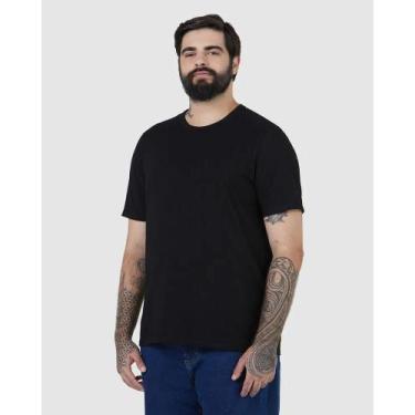 Imagem de Camiseta Básica Masculina Malwee Plus Size Ref. 87847, Preto, G4