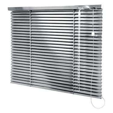 Imagem de Persiana Horizontal Prata - 2,10m larg x 1,10m alt - Alumínio 25mm - Persianet