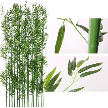 Imagem de Bambu Artificial 5-100 Pack Árvore De Bambu Simulada, Plantas Falsas De Paisagismo, Tela De Privacidade Para Cerca De Jardim, 200 180 150 100 Cm, 40 Pack, 2m/6.5ft Tall