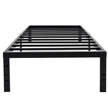 Imagem de 45MinST – Moldura para cama de armazenamento máximo/plataforma reforçada de 45,72 cm / 146 kg Resistente/Montagem fácil/Base de colchão/Slat/Sem ruído/Sem necessidade de mola de caixa, King Twin Preto