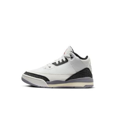 Imagem de Jordan 3 Retro Fear 'Night Stadium/Total Orange' para crianças pequenas (DM0966 080) PS Pre School, Summit branco/cinza cimento/preto, 11.5 Little Kid