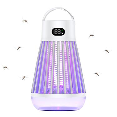 Imagem de Rrlihjgu Lâmpada Mata Moscas | Matador de Insetos Voadores com Luz Roxa Recarregável | Lâmpada De Controle De Insetos 360 Graus Armadilha Segura Para Churrasco Piquenique Escalada Caminhada