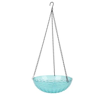 Imagem de Zhjvihx Banho de Pássaro Pendurado, Fonte Solar de Banho de Pássaro para Decoração do Pátio de Jardim, Alimentador de Pássaros de Borbulha da Borbulha Com Acessórios para Varanda de (Azul)