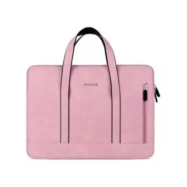 Imagem de Bolsa para Notebook 15,6 Polegadas, Capa Impermeável, PU, Almofado - Lotus And Life (Rosa)
