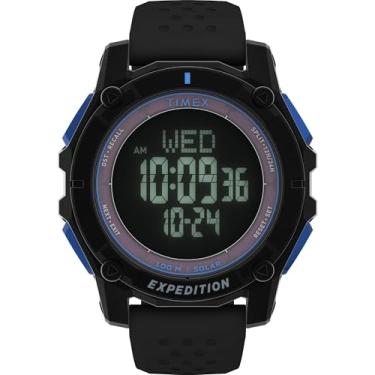 Imagem de Timex Relógio masculino Expedition Ridge 49 mm - pulseira preta mostrador digital negativo mostrador preto