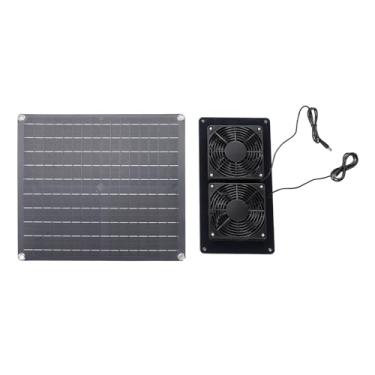 Imagem de Espaço solar Ventilador 20w 18V de alta eficiência Painel solar ventilador de ventilação com silício monocristalino para galinheiro galinheiro house house estufa pesado design à
