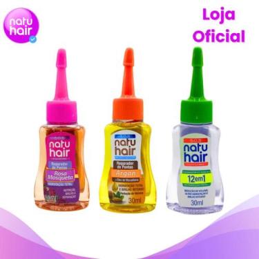 Imagem de Kit Reparador de Pontas Natuhair Rosa Mosqueta + Argan +12 em 1 30ML -
