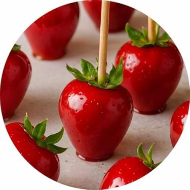 Imagem de Painel Festa Redondo C/Elástico 1,50m Morango Do Amor (MRG0003)