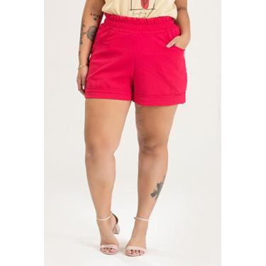 Imagem de Bermuda Alfaiataria Plus Size c/ Bolso e Botão Lateral - Serena, Pink,