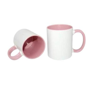 Imagem de Caneca Colorida para Sublimação - no-brand, Alça rosa