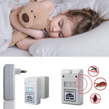 Imagem de Kit Com 2 Repelente Ultrassônico de Tomada – Afasta Ratos, Baratas, Formigas e Aranhas | Repelling Aid