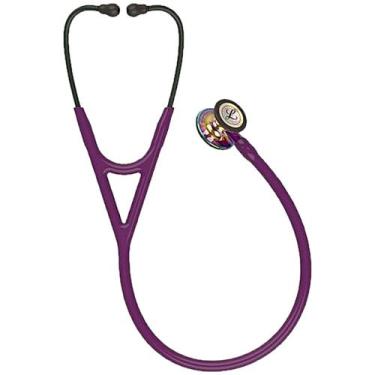 Imagem de Estetoscópio Littmann Cardiology IV - Roxo com Rainbow e Conector Viol