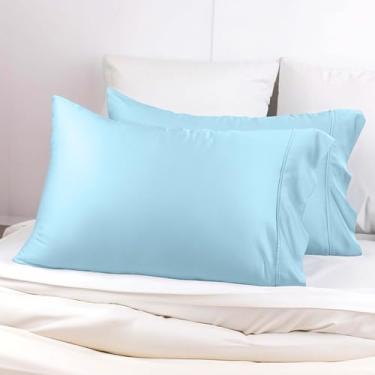 Imagem de Superior Fronhas de madeira de faia 100% modal macias e sedosas de 300 fios - Naturalmente refrescante, respirável e durável, trama de cetim, para quartos e quartos de crianças, pacote com 2 - tamanho