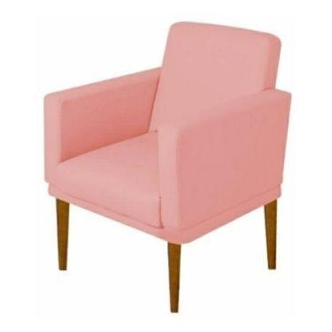 Imagem de Poltrona para sala e quarto Nina Glam New. In-9 Decor. - Rosa