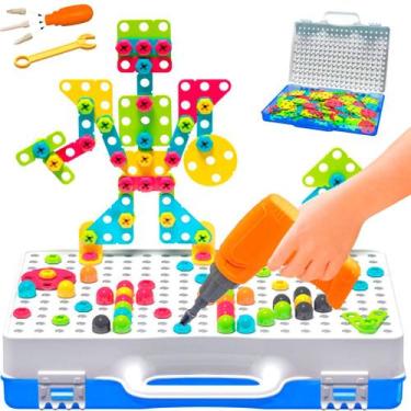 Imagem de Bloco de Montar Infantil 237 Peças Brinquedo Educativo de Encaixar Mon