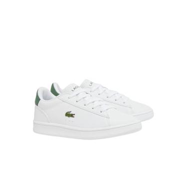 Imagem de Lacoste Tênis unissex infantil Carnaby, Branca/Dk Grn, 13 Little Kid