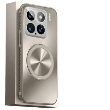 Imagem de Capa magnética com suporte para Xiaomi 15, 15pro, 14pro (para Xiaomi 15/dourado)