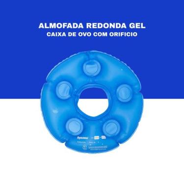 Imagem de Almofada redonda gel caixa de ovo com orificio - Aquasonus