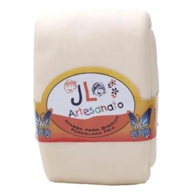 Imagem de kit 02 Massas de Biscuit JL Artesanato Colorida ou Branca 90g, Pele 2 