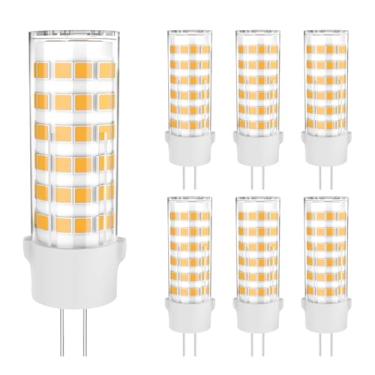 Imagem de Gaormii Lâmpada LED G4 tipo JC com base de dois pinos 6W AC/DC 12V 50W equivalente a lâmpada de halogêneo T3, branco quente 2700K, não regulável para iluminação de paisagem externa, deck, escada