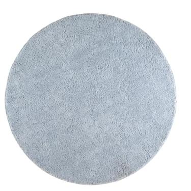 Imagem de Tapete Redondo 1 Metro Quarto Sala Escritório Conforto Maciez e Elegância Para Transformar Seu Ambiente (Azul Bebê)