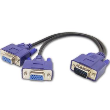 Imagem de Cabo Y VGA Macho para 2 VGA Fêmea - CB-50 - Multcomercial