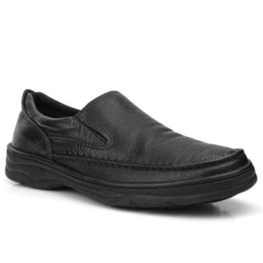 Imagem de Sapato Masculino Social Couro Legitimo Conforto Anti Stress Elástico P