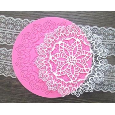 Imagem de Molde de silicone renda de açúcar para decorar f468 - CM