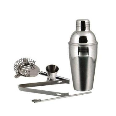 Imagem de Coqueteleira Em Inox 500ml + Socador + Espremedor + Dosador - MKB