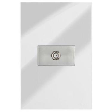 Imagem de Cj Coaxial (Antena) Horizontal 4X2 - Recta Espelhada Gloss - Blux Rect