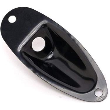 Imagem de Placa de tomada de saída de guitarra elétrica estilo barco em branco para guitarra Fender Strat Stratocater, preta