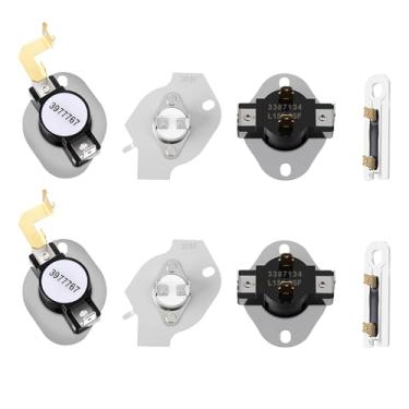Imagem de Gulfmew Kit de reparo de secadora de roupas, fusível térmico 3392519, termostato de ciclismo 3387134, interruptor térmico de corte 3977767, termostato de limite alto 3977767, compatível com Whirlpool