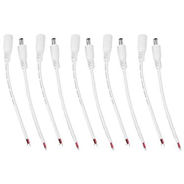 Imagem de 5 Pares 5,5x2,1mm Macho Fêmea Dc Conector de Tomada de Alimentação - Amplamente Utilizado Em Eletrônica - para Luz de Tira LED, Câmera CCTV - Preto Branco (GLOGLOW1og7cqg5f4-02)