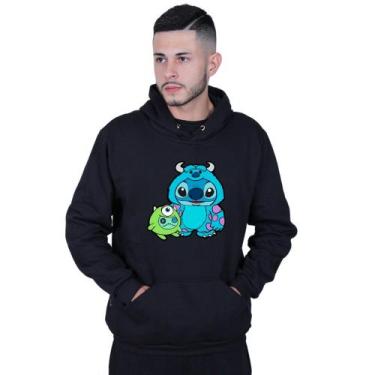 Imagem de Moletom Unissex Canguru Lilo And Monstros S.a - Lafre, Preto, P