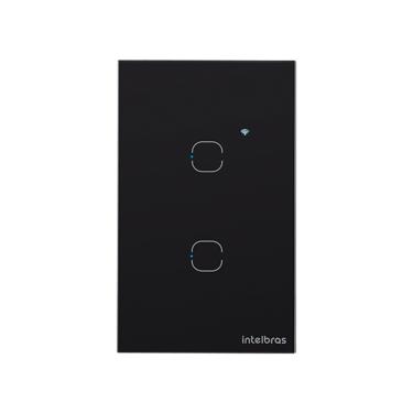 Imagem de Interruptor Touch Inteligente Zigbee 2 Teclas EZS 1002 Preto Intelbras