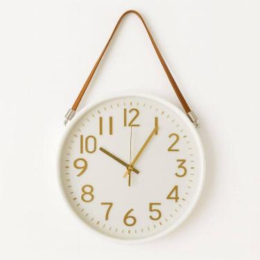 Imagem de Relógio de Parede com Alça Decorativa Branco 30cm - Quanhe