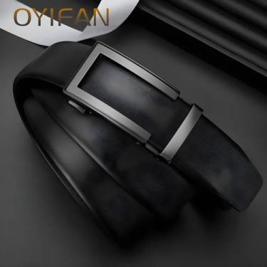 Imagem de Cinto Masculino De Couro Genuíno 110-130cm Com Fivela Automática De Li