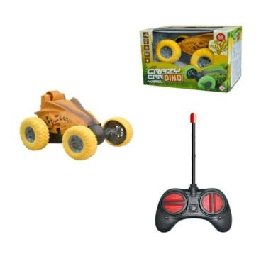 Imagem de Brinquedo Carrinho Controle Remoto Gira 360 Amarelo Dino