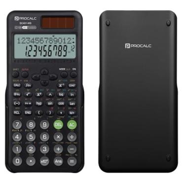 Imagem de CALCULADORA CIENTIFICA PROCALC 401 Funções, visor duplo 10+2 dig., CAPA PROTETORA, DUAL POWER, PRETA