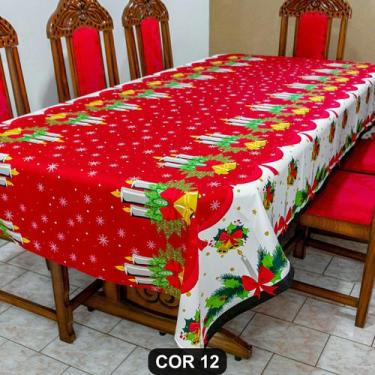 Imagem de Toalha de Mesa Natalina 10 Lugares 3,00m x 1,40m Oxford - Rafalaro, CO