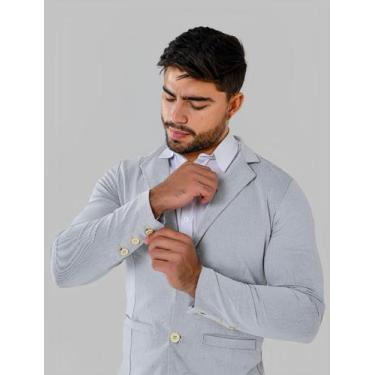 Imagem de Blazer Masculino Slim Esporte Fino Elastano Premium debatt jeans, Arei