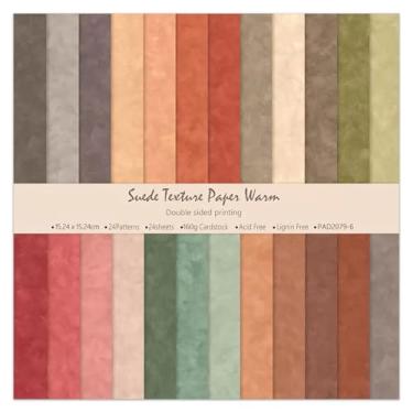 Imagem de Bloco de papel colorido para scrapbook de 15 x 15 cm - 24 folhas dupla face para diário, cartões faça-você-mesmo, decoração, presentes, artesanato, embrulho, colagem, materiais dobrados, álbum de