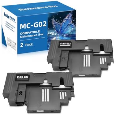 Imagem de Cartucho de manutenção de reposição MC-G02 para tanque de tinta residual MC G02 para impressoras Canon G620 PIXMA G1220 G2260 G3260, coleção de caixa de tinta de manutenção MC-G02 (pacote com 2)