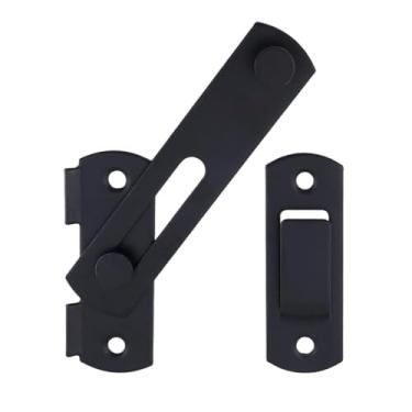 Imagem de Chinflly Trava de porta dobrável, trava de porta deslizante de celeiro, trava de parafuso de porta de ferro resistente de 10 cm para armário de janela de casa, portão de móveis, cerca de madeira